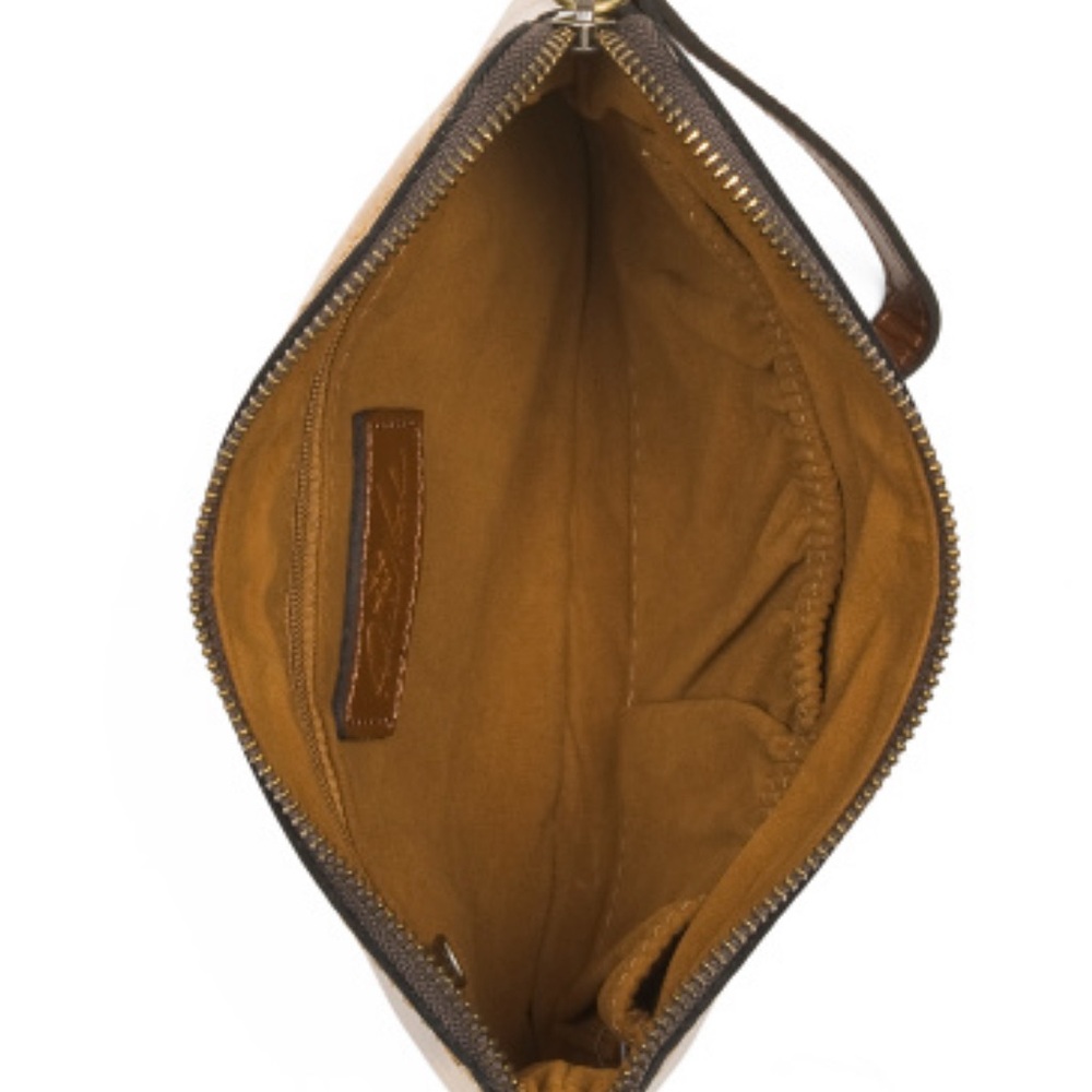Patricia Nash Leather Cassini Brown Leather Wristlet - Picture 3 of 5